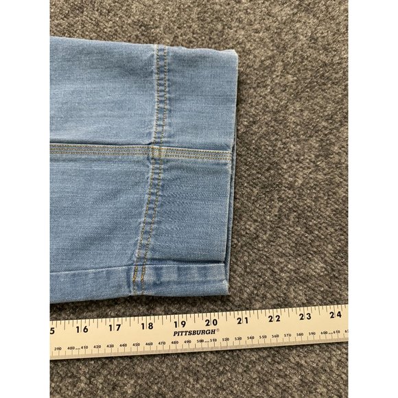 VTG Ralph Lauren Cropped Jeans‎ Women 10 Wide-Leg Gaucho Retro 90s Y2K Denim LRL - Picture 10 of 10